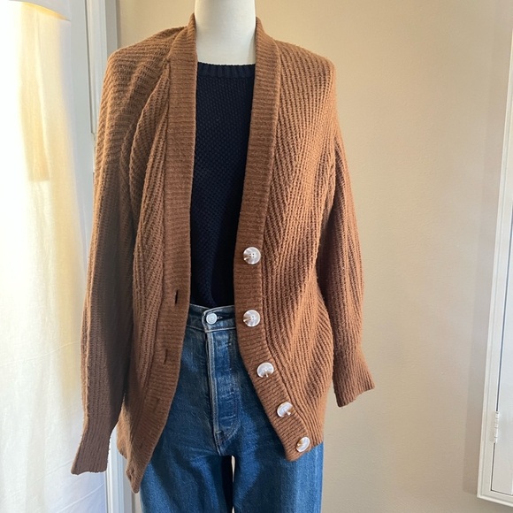 Topshop Camel Cardigan - Picture 2 of 5